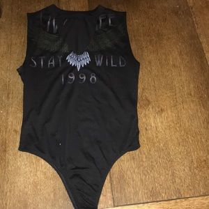 Black cut-out bodysuit